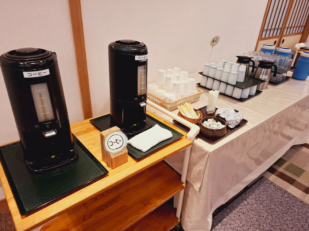 朝食バイキング ドリンクコーナー