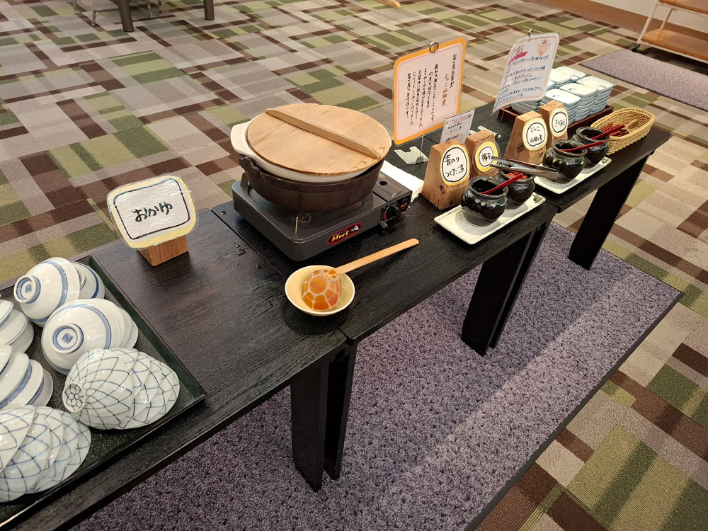 朝食バイキング おかゆコーナー