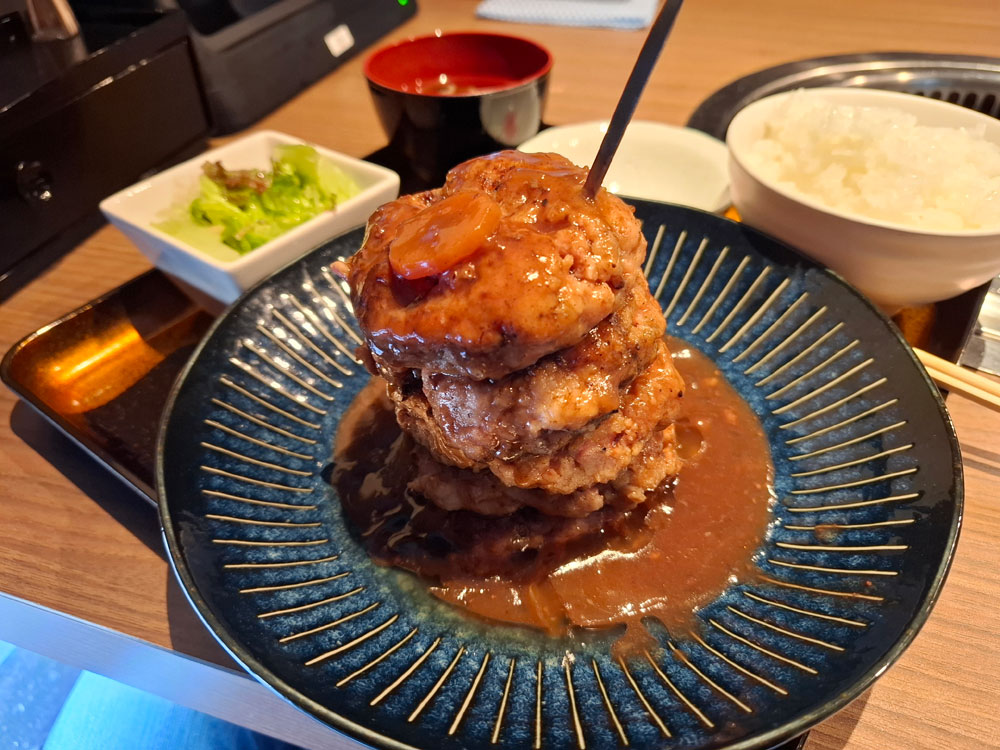 肉の山 ハンバーグ定食