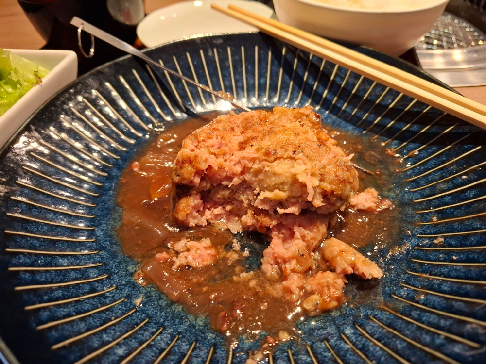 ハンバーグの断面
