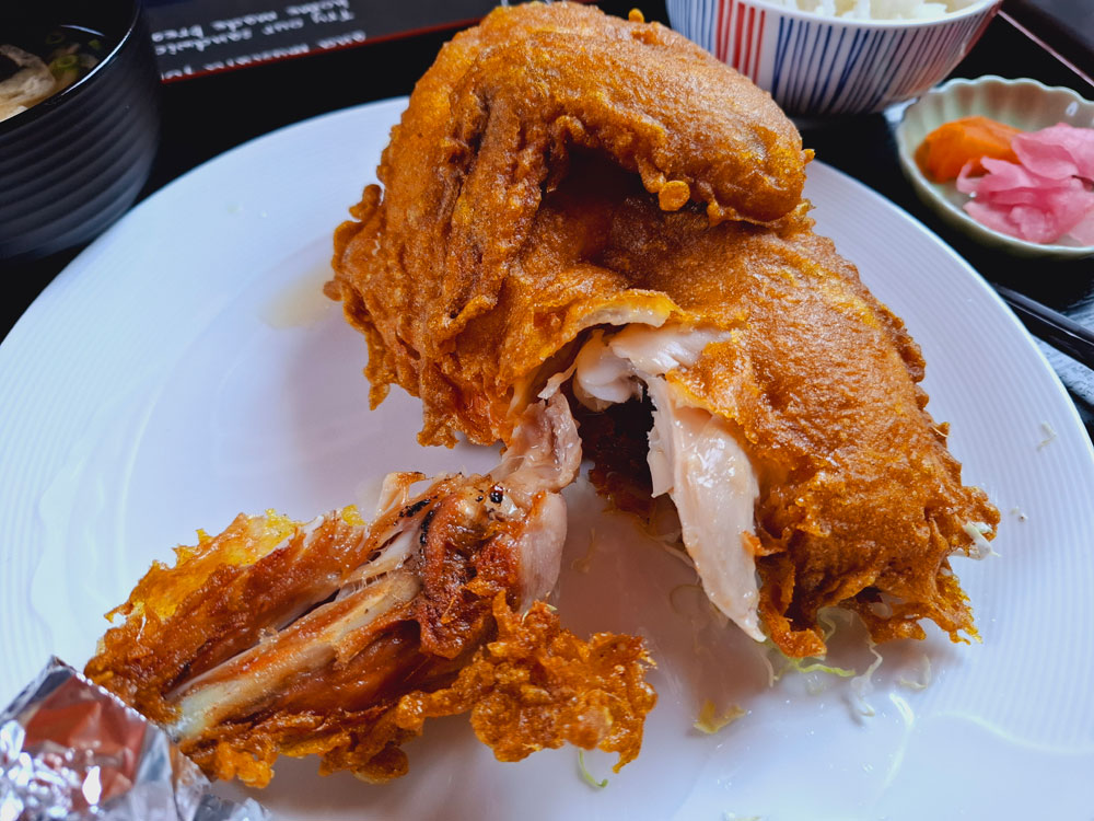 割った半身揚げ