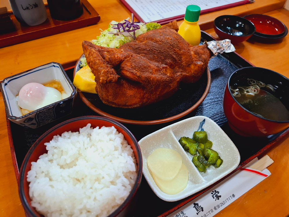 鳥栄 若鳥から揚げ定食