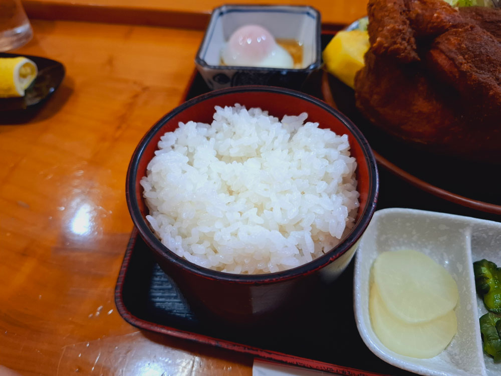 若鳥から揚げ定食 ご飯