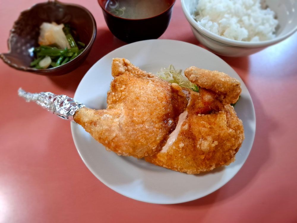 ヒナどり定食 上からのアングル